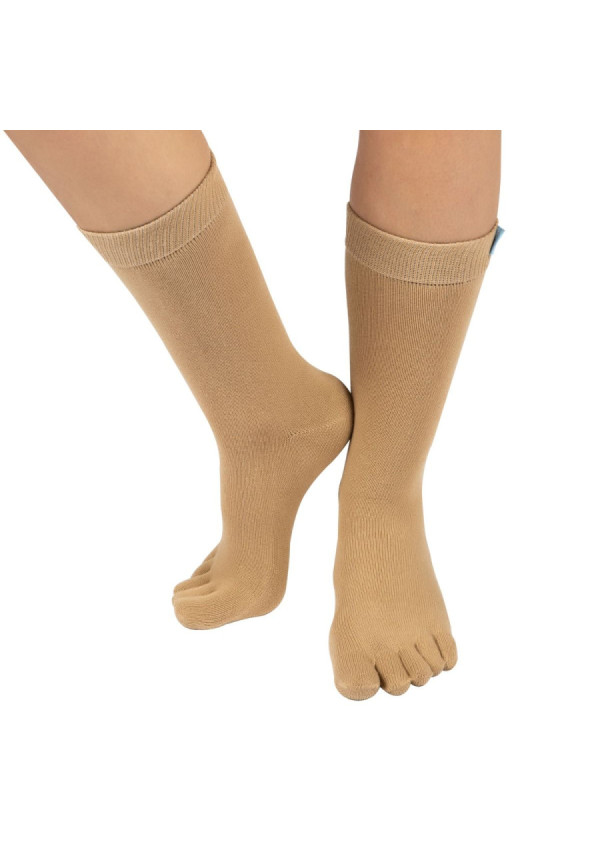 TOETOE Calcetín Media Caña Marrón 
