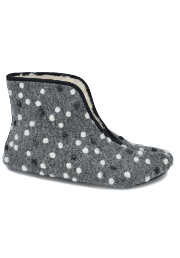 Oma King Lambswool Slippers Grey